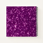 Carnet Étoiles de parties scintillant violette (Dos)