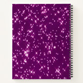 Carnet Étoiles de parties scintillant violette (Dos)
