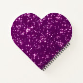Carnet Étoiles de parties scintillant violette (Dos)