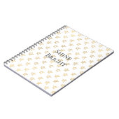 Carnet Étoiles d'or blanc brillant (Côté gauche)