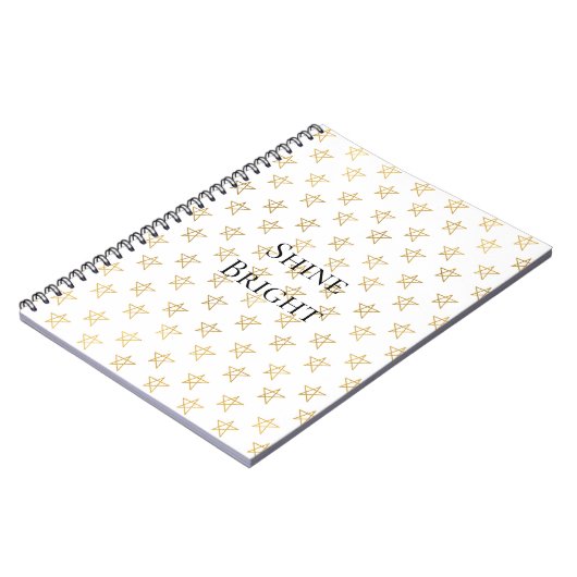 Carnet Étoiles d'or blanc brillant (Côté gauche)