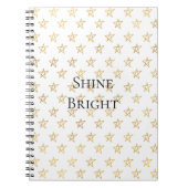 Carnet Étoiles d'or blanc brillant (Devant)