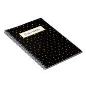 Carnet étoiles d'or en noir (Côté Droit)