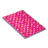 Carnet étoiles d'or sur fuchsia rose (Côté Droit)
