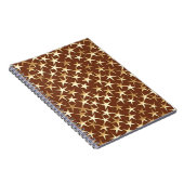 Carnet Étoiles dorées sur fond marron chocolat (Côté Droit)