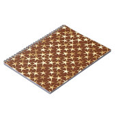 Carnet Étoiles dorées sur fond marron chocolat (Côté gauche)