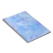 Carnet Étoiles et nuages bleus et violets mignons Personn (Côté Droit)