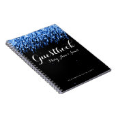 Carnet Étoiles filantes "bleu de Guestbook de mariage de (Côté Droit)