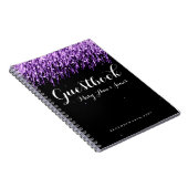 Carnet Étoiles filantes de Guestbook de mariage pourpres (Côté Droit)
