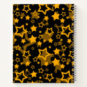 Carnet Étoiles Jaune Doré Pailleté Design (Dos)