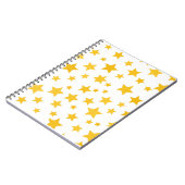 Carnet étoiles jaunes sur fond blanc (Côté gauche)