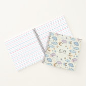 Carnet Étoiles joueuses, lunes et nuages fluides (Intérieur)