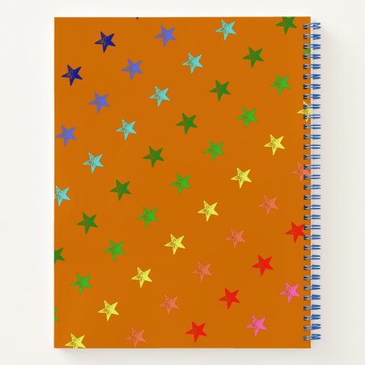 Carnet Étoiles multicolores en Crayon (Dos)