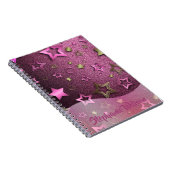 Carnet Étoiles or brillantes de luxe glam chic rose magen (Côté Droit)