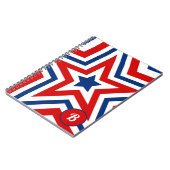 Carnet Étoiles patriotiques rouges blanches et bleues mon (Côté gauche)