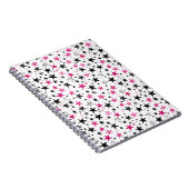 Carnet Étoiles Roses Argent Noires (Côté Droit)