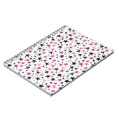Carnet Étoiles Roses Argent Noires (Côté gauche)