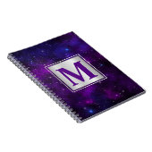 Carnet Étoiles scintillantes sur fond spatial violet fonc (Côté Droit)