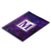 Carnet Étoiles scintillantes sur fond spatial violet fonc (Côté gauche)
