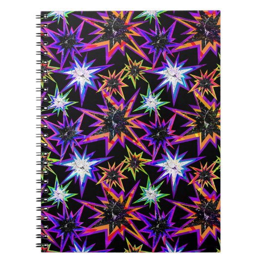 Carnet Étoiles sur noir. (Devant)