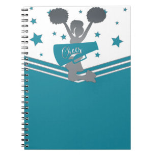 Carnet Étoiles turquoises d'argent blanc Cheer Cheer