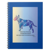 Carnet Être comme ouragan et tigre BULL TERRIER art (Devant)
