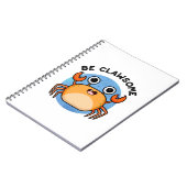 Carnet Être drôle et positif Pun Crabe aux griffes génial (Côté gauche)