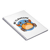 Carnet Être drôle et positif Pun Crabe incroyable (Côté Droit)