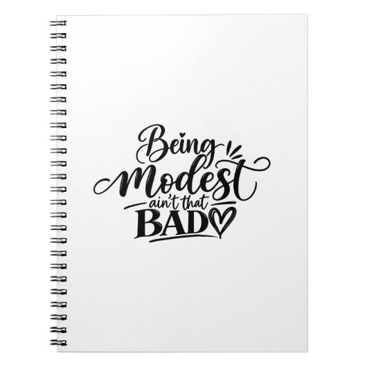 Carnet Être modeste n'est pas si mal (Devant)