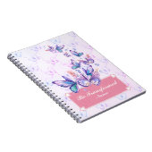 Carnet Être Transformé, Papillon Violet Et Lavande En Spi (Côté Droit)
