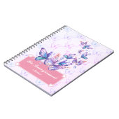 Carnet Être Transformé, Papillon Violet Et Lavande En Spi (Côté gauche)