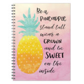 Carnet Être un ananas Inspirationnel Aquarelle Typographi (Devant)