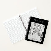 Carnet Étroite rue italienne - crayon noir&blanc (Intérieur)