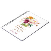 Carnet Étude biblique personnalisée avec croix florale ro (Côté gauche)