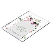Carnet Étude biblique personnalisée florale rose (Côté gauche)