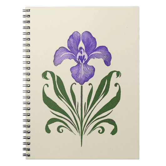Carnet Étude botanique de l'Iris pourpre (Devant)