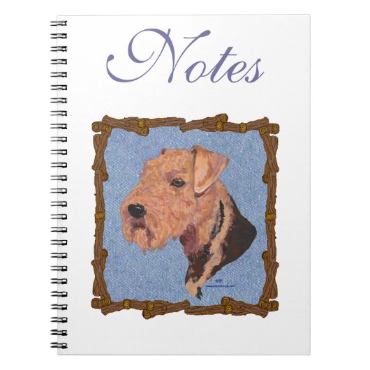 Carnet Étude de tête de Terrier Airedale (Devant)
