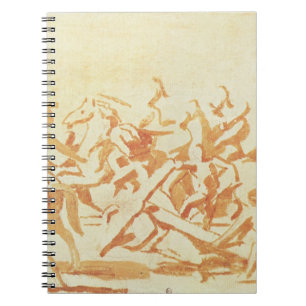 Carnet Étude du Christ portant la croix (craie et lavage
