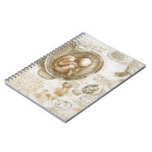 Carnet Études de Leonardo da Vinci du foetus dans (Côté gauche)