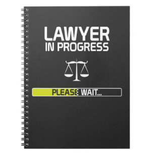 Carnet Étudiant drôle en cours d'école de droit d'avocat