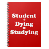 Carnet Étudiant Plus Mort Égal Étudier (Devant)