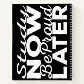 Carnet Étudier Maintenant Soyez Fiers Plus Tard (Dos)