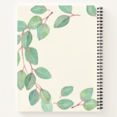 Carnet Eucalyptus Aquarelle Élégante Gratitude personnali (Dos)