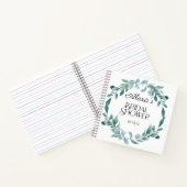 Carnet Eucalyptus Cadre Vert Fête des mariées Bleu Vert (Intérieur)