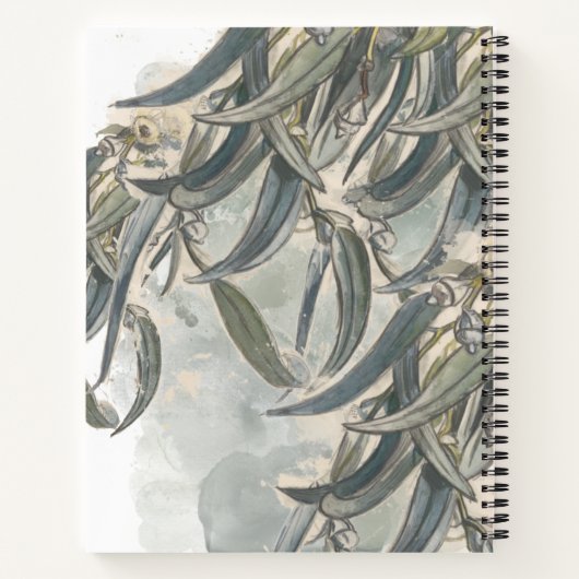 Carnet Eucalyptus Feuille Fêtes des mariées Recettes (Dos)