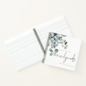 Carnet Eucalyptus moderne souhaite aux nouveaux mariés li (Intérieur)