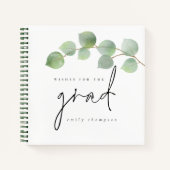 Carnet Eucalyptus Souhaits de Grad Guest Book (Devant)