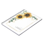 Carnet Eucalyptus tournesol floral géométrique (Côté gauche)