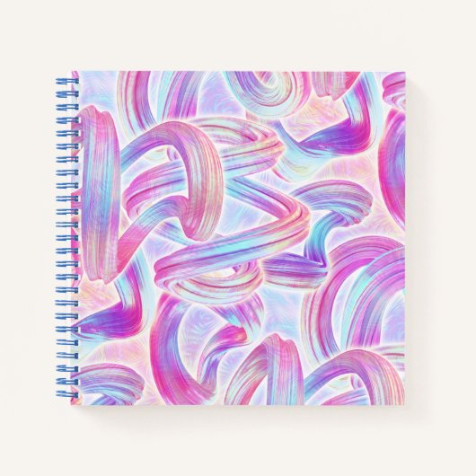 Carnet eurobeat holorave - rose et bleu : (Devant)