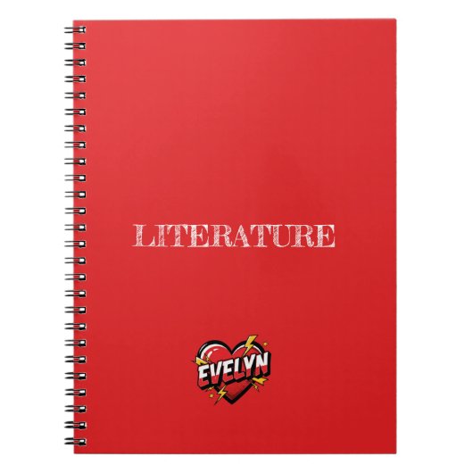Carnet Evelyn Heart Rouge (Devant)